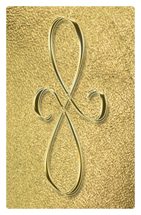 DF35T 601 GD SH GD Gold Scroll Shimmer Gold Background